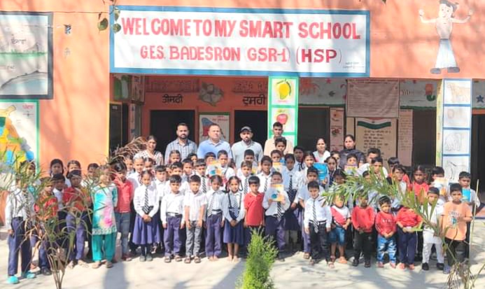 Dr. BR Ambedkar Pay Back to Society distributed stationery to the children